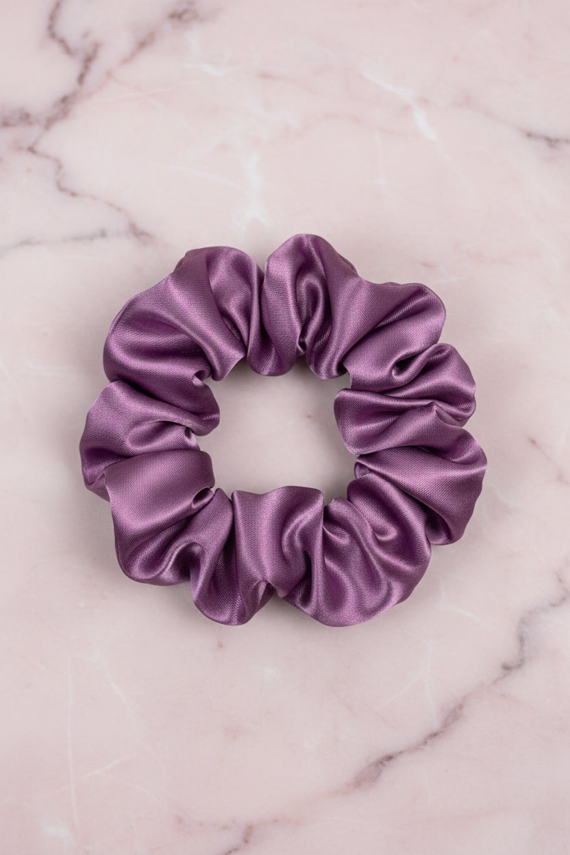 Wisteria Purple Satin Hair Scrunchie