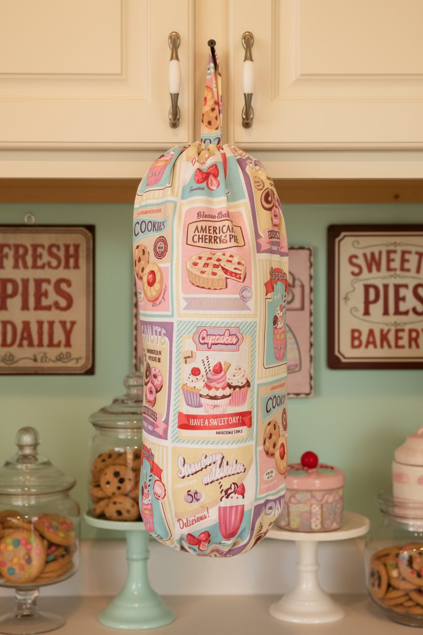 Sweet Treats Cotton Grocery Bag Holder