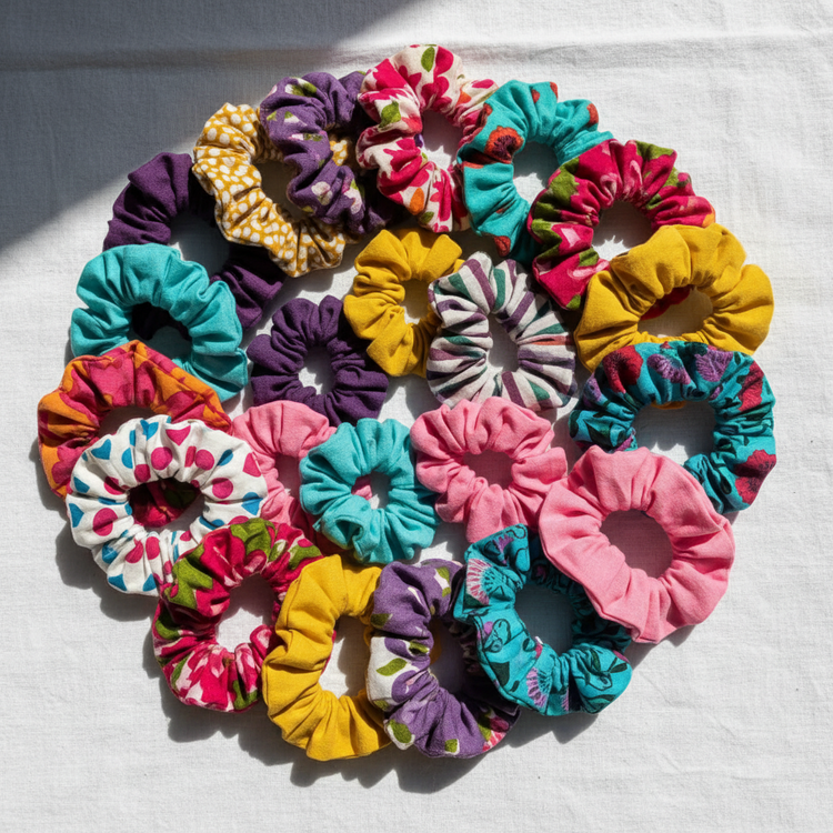 Cotton Hair Scrunchies