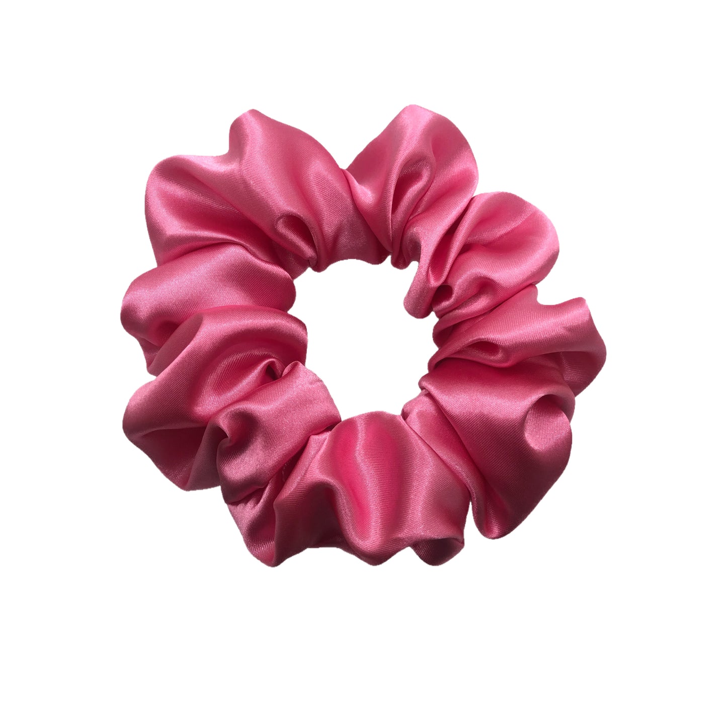 Carnation Pink Satin Hair Scrunchie