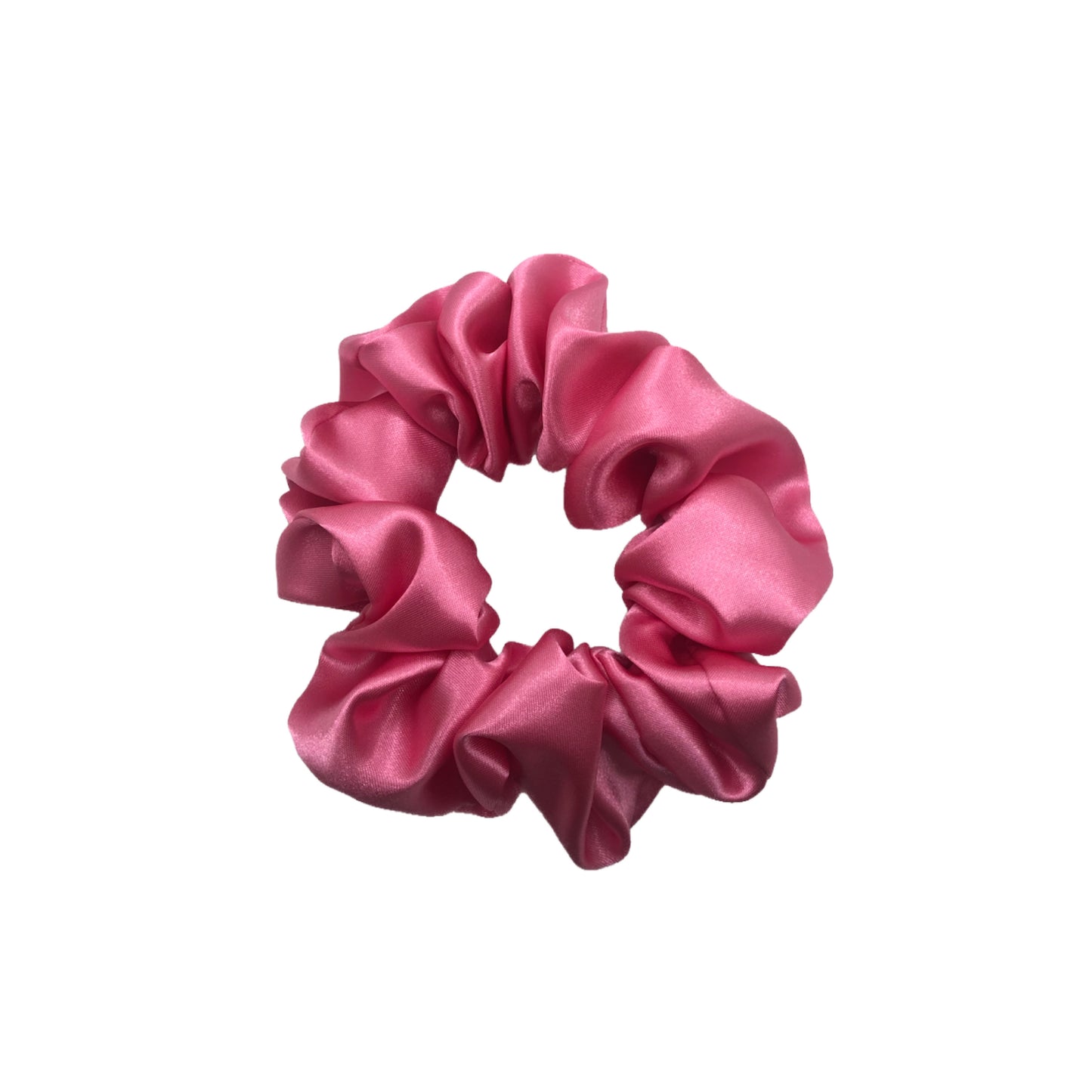 Carnation Pink Satin Hair Scrunchie