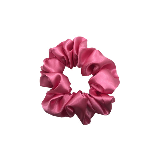 Carnation Pink Satin Hair Scrunchie