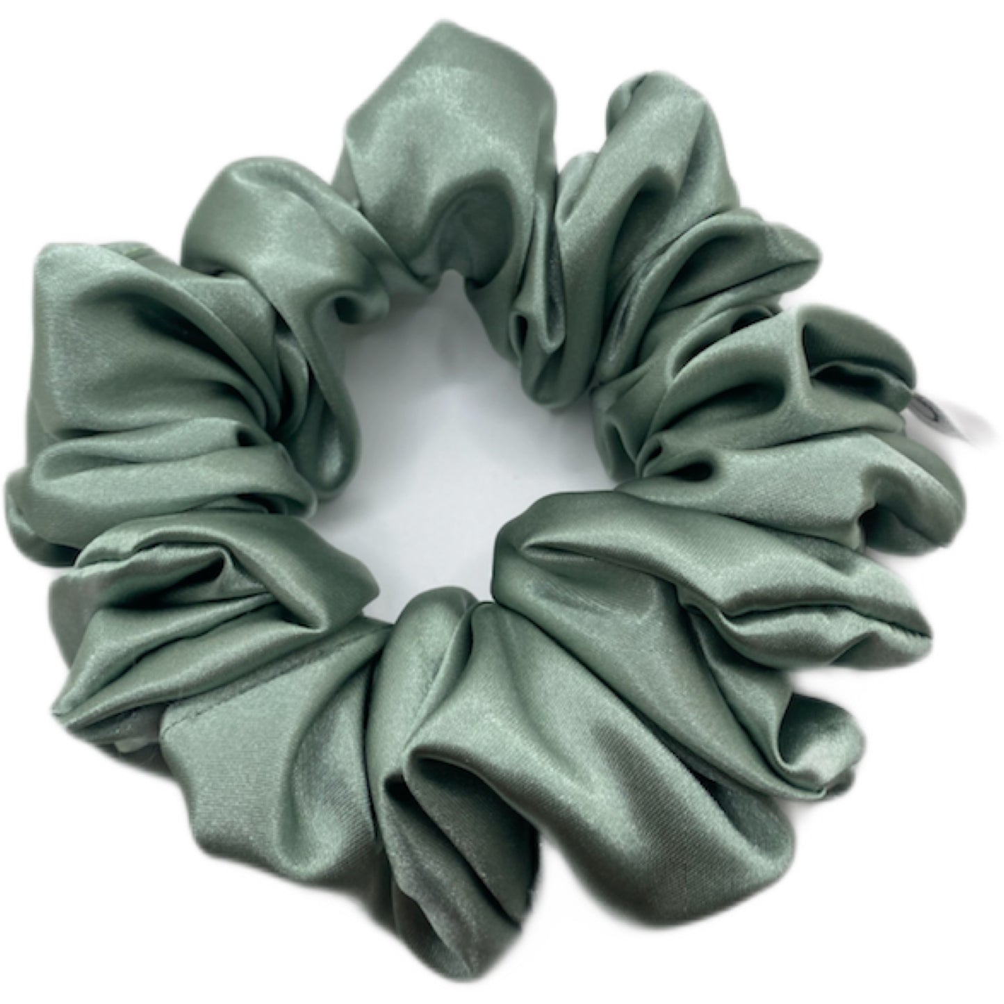 Dusty Sage Green Satin Hair Scrunchie