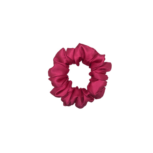 Fuchsia Satin Hair Scrunchie