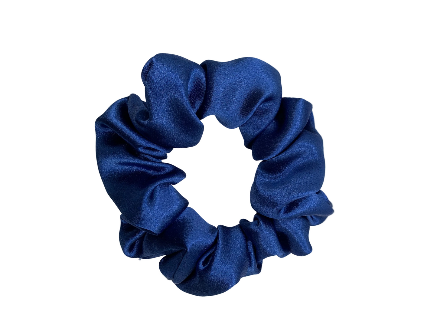 Royal Blue Satin Hair Scrunchie