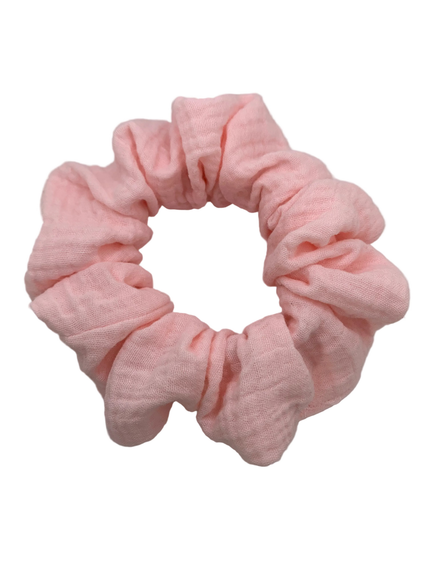 Baby Pink Muslin Hair Scrunchie