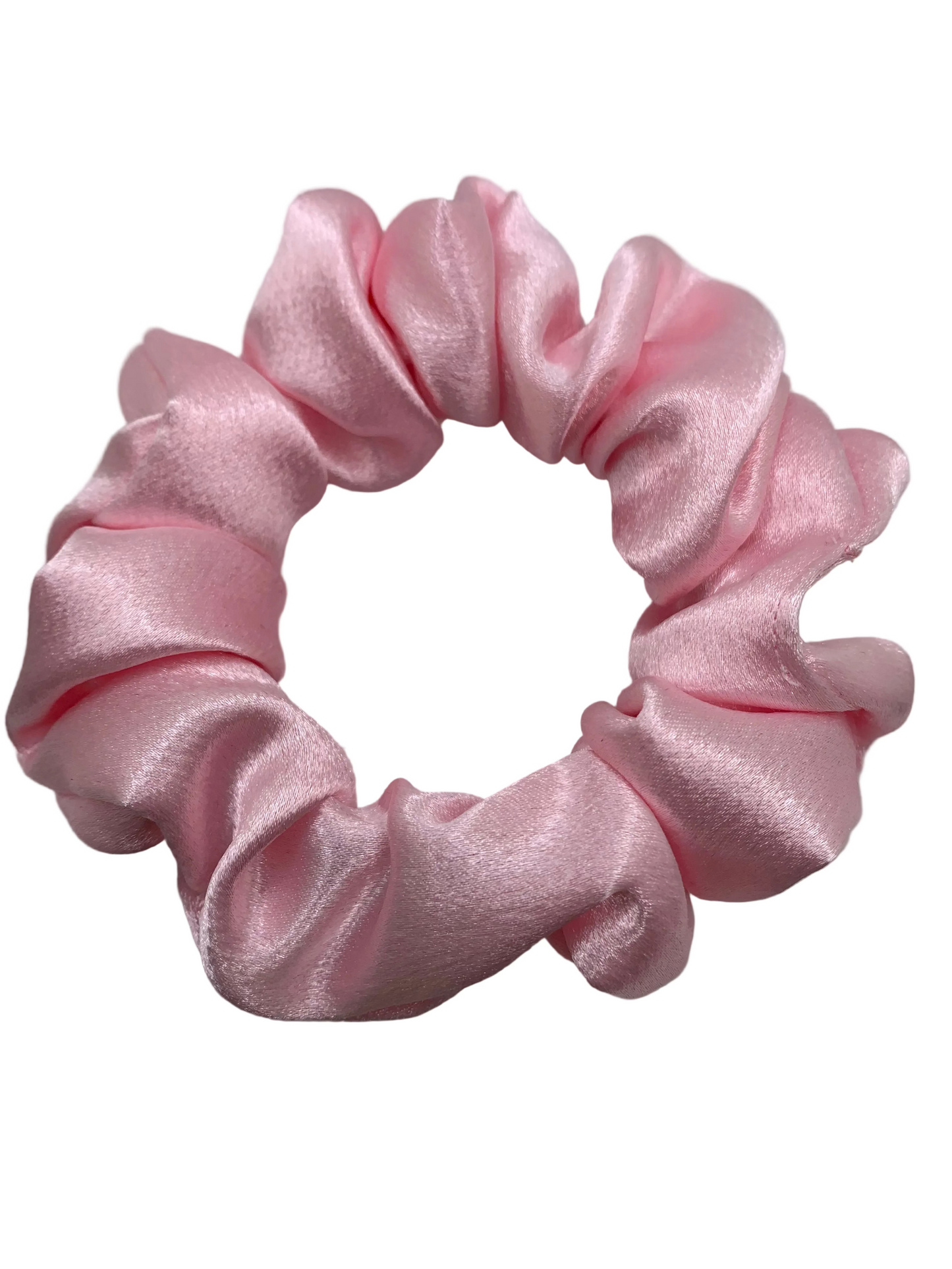 Baby Pink Satin Hair Scrunchie