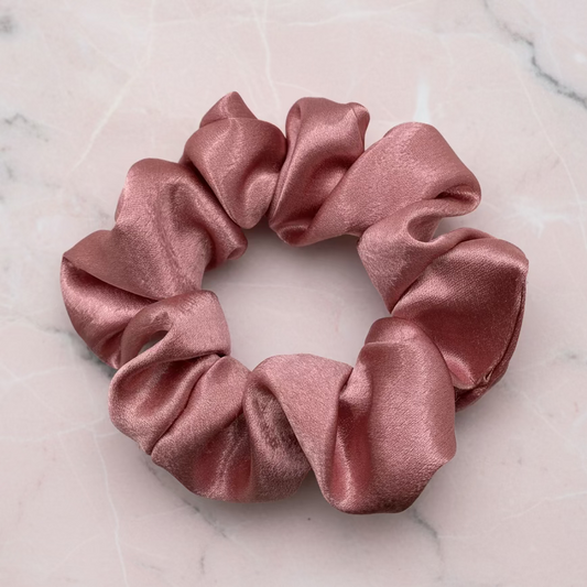 Rita Mauve Satin Hair Scrunchie