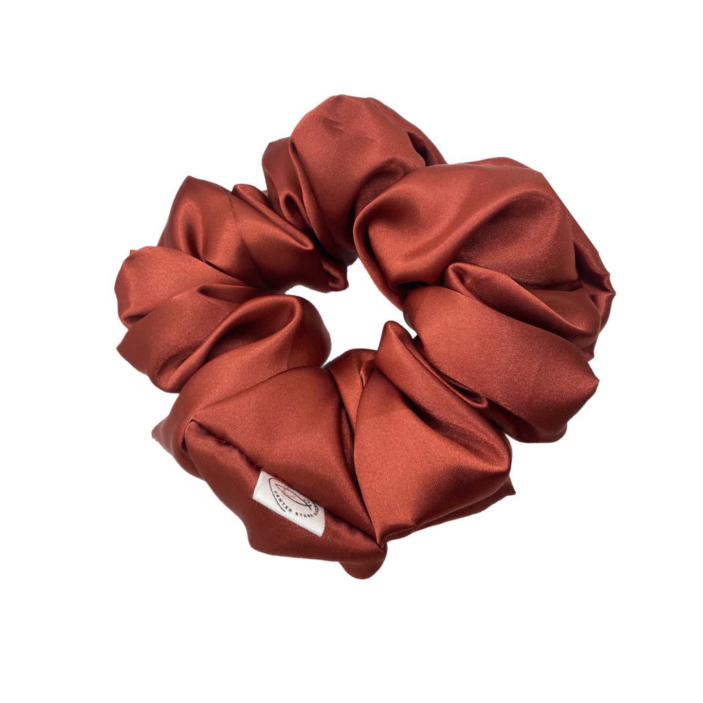 Cinnamon Satin Hair Scrunchie