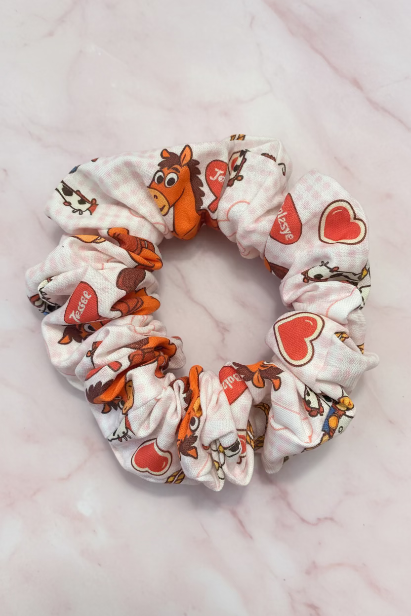 Cowgirl Theme Kids Cotton Hair Scrunchie
