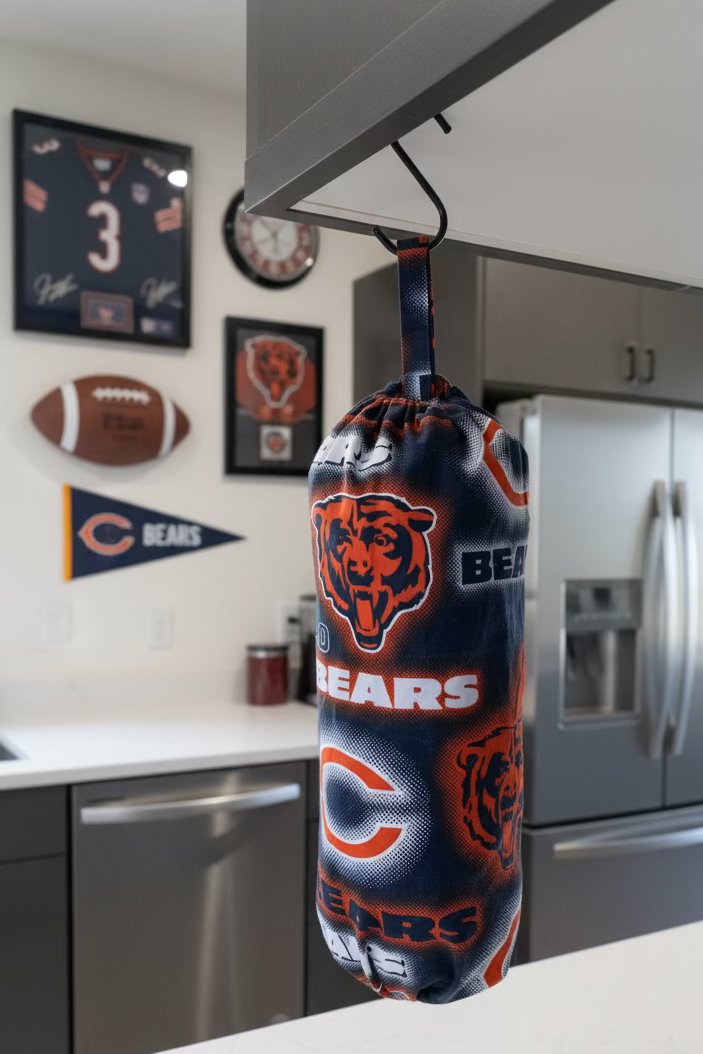 Chicago Football Team Grocery Bag Holder