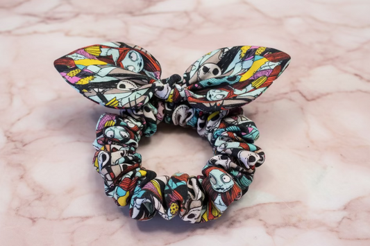 Jack & Sally Bunny Ear Hair Scruchie